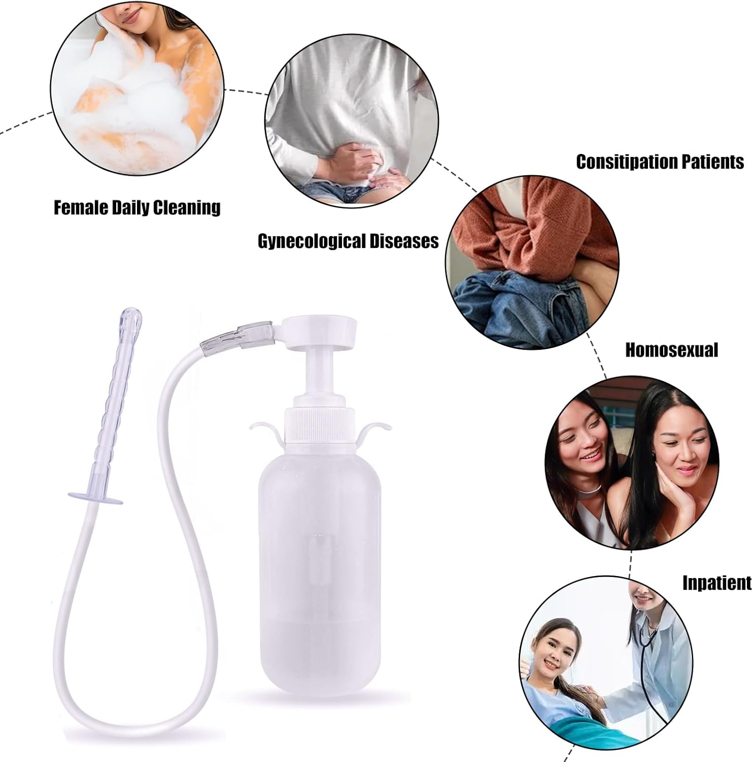Mineens 300Ml Enema Bulb Kit &ndash; Medical-Grade Anal Douche & Vaginal Cleansing System,Reusable Enema Kit With1 Nozzle Tips for Colon Cleansing, Detox & Hygiene,Portable Douche for Men & Women image number 1