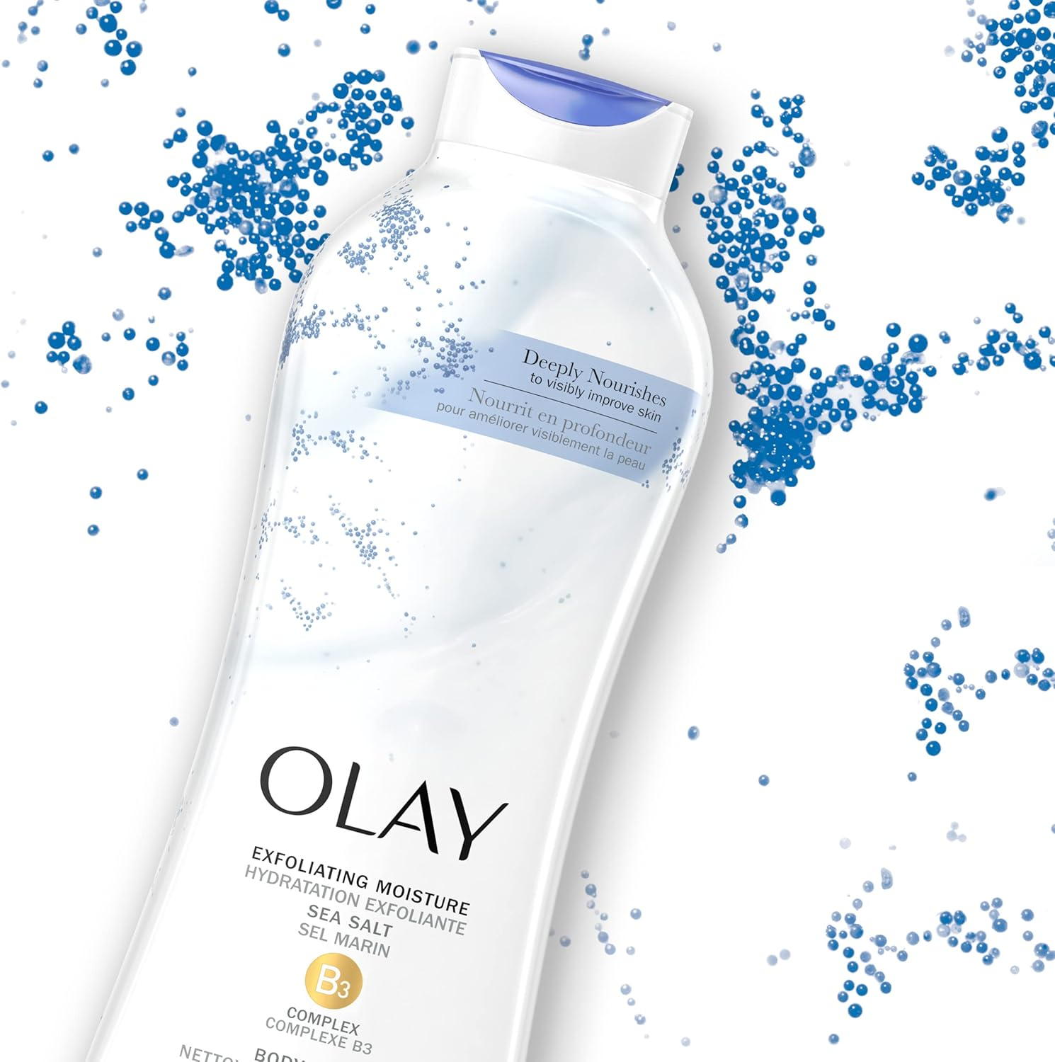 Olay Daily Exfoliating with Sea Salts Body Wash, 22 Oz, (4 Count) image number 4