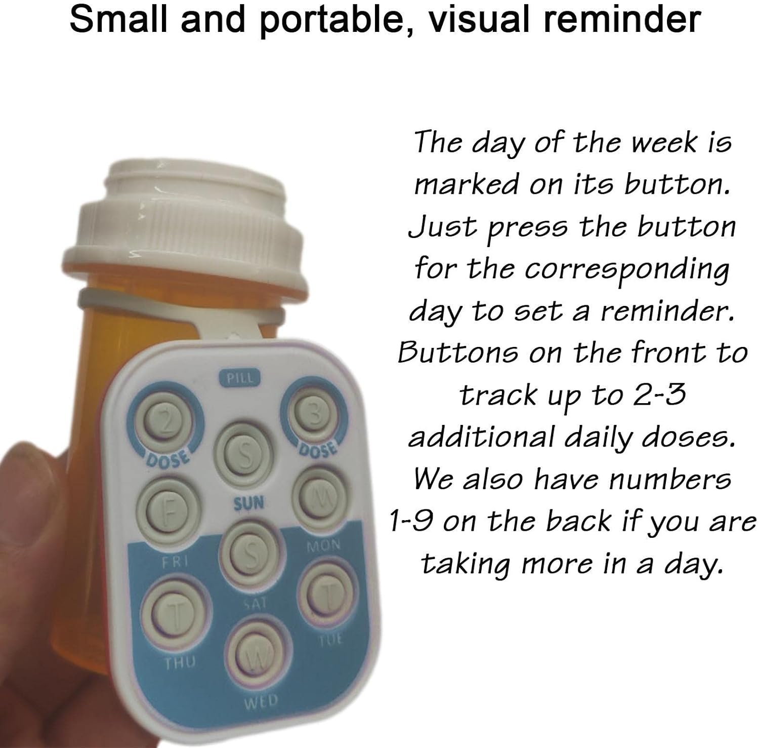 Medication Aids - Reusable Medication Reminder Tracker for Feed Pill - Health Medication Tracker & Pill Reminder Visual Reminder Perfect for The - Pink image number 7