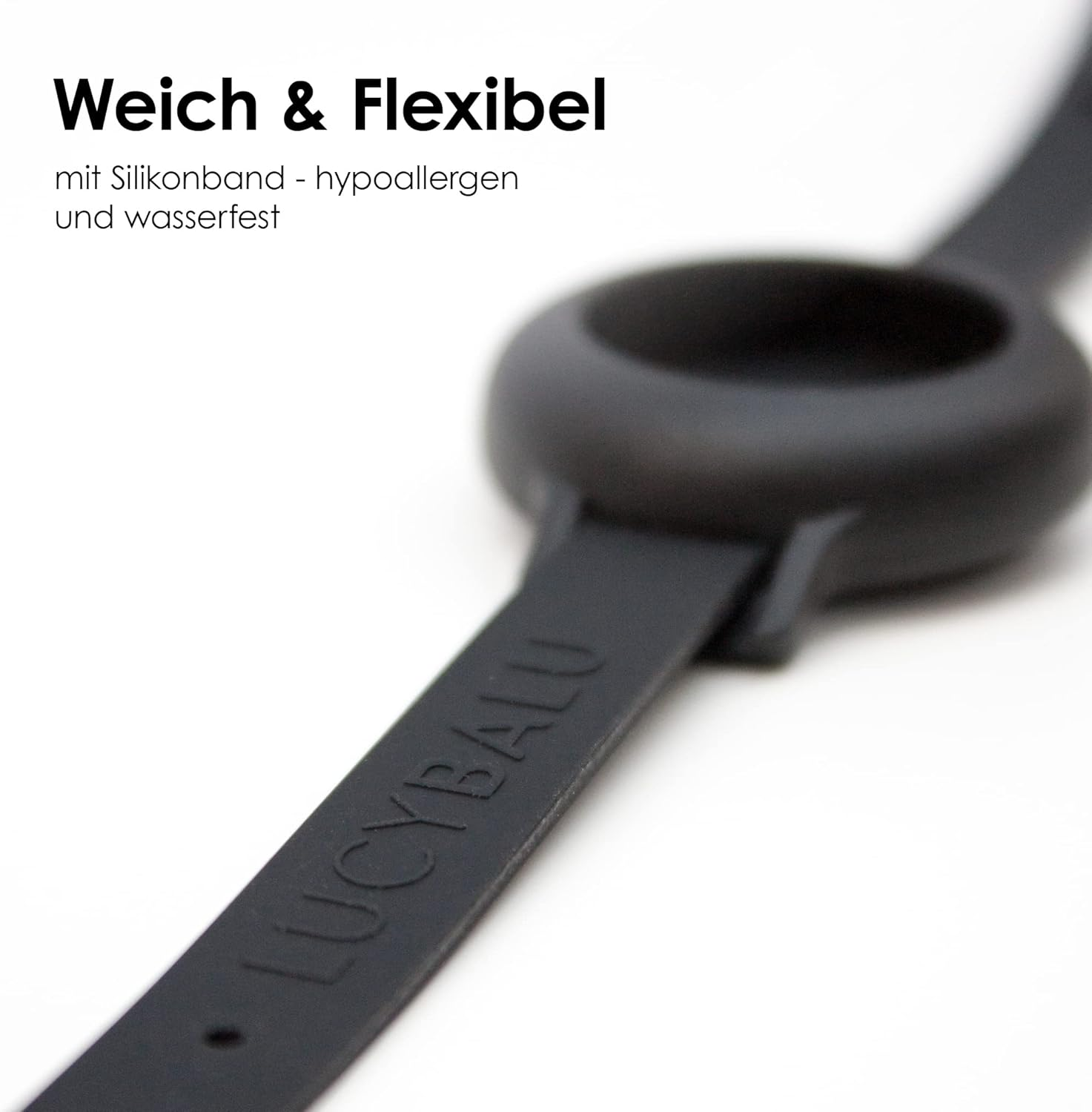 Lucybalu NEMO Cat Collar for Airtag* Safe, Lightweight, Comfortable with Safety Clasp, Compatible with Apple Airtag Silicone Strap, Black - Neon Orange image number 7