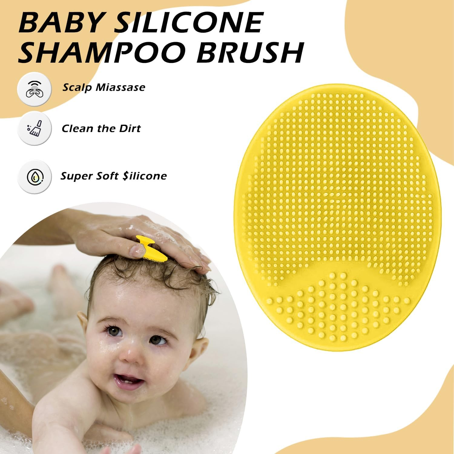 Baby Hair Brush and Comb Set, 4 Pcs Newborn Brushes with Soft Bristle, Natural Goat Hair and Wooden Cradle Cap Comb for Newborns & Toddlers, Newborn Baby Essentials, Perfect Registry Gift image number 3