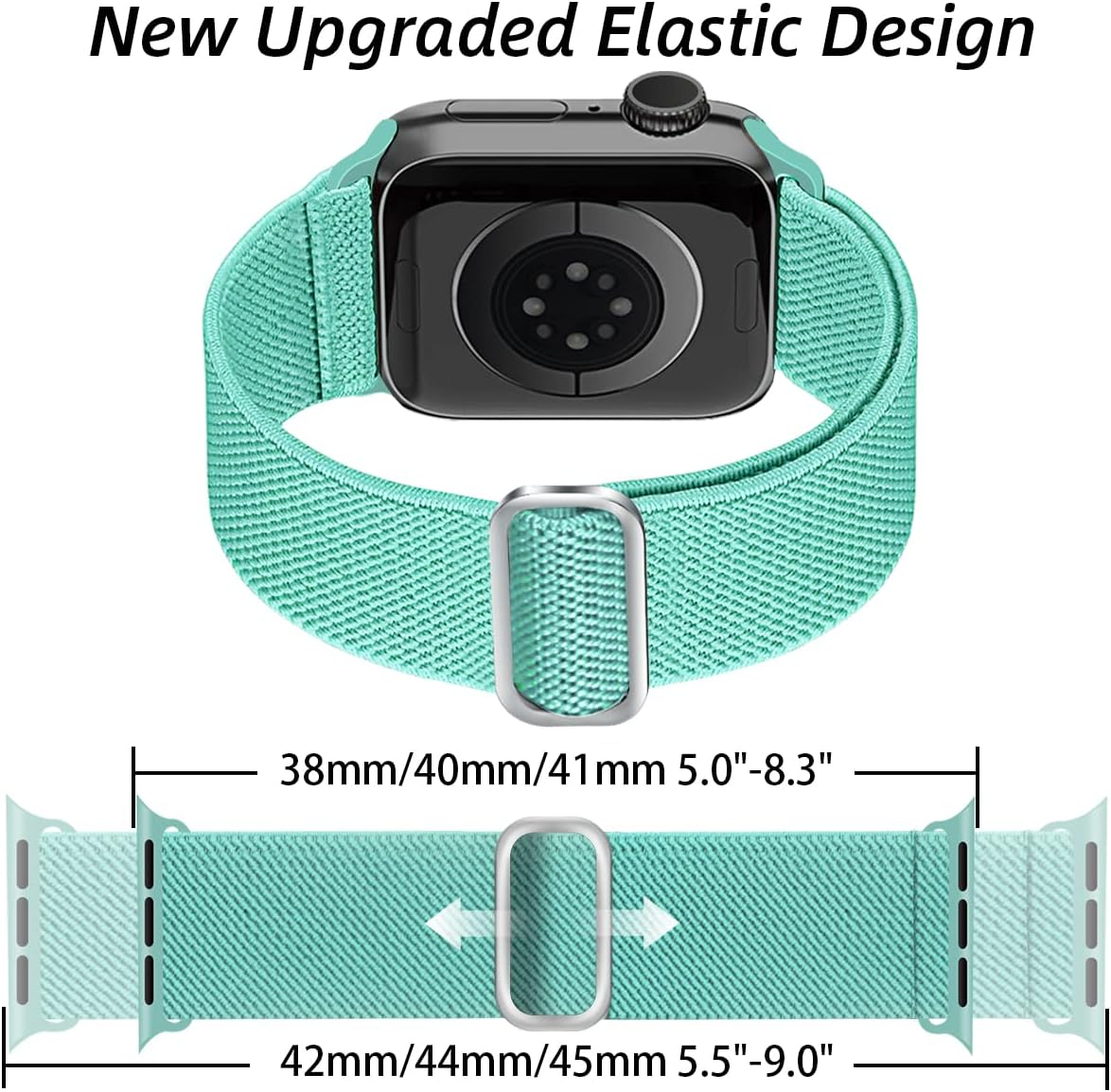 Chinbersky 5 Pack Watch Straps Compatible with Apple Watch Strap 38Mm 40Mm 41Mm 42Mm 44Mm 45Mm, Braided Elastic Stretchy Nylon Sport Solo Loop Band Replacement Straps for Iwatch Series 7/6/5/4/3/2/1 image number 6