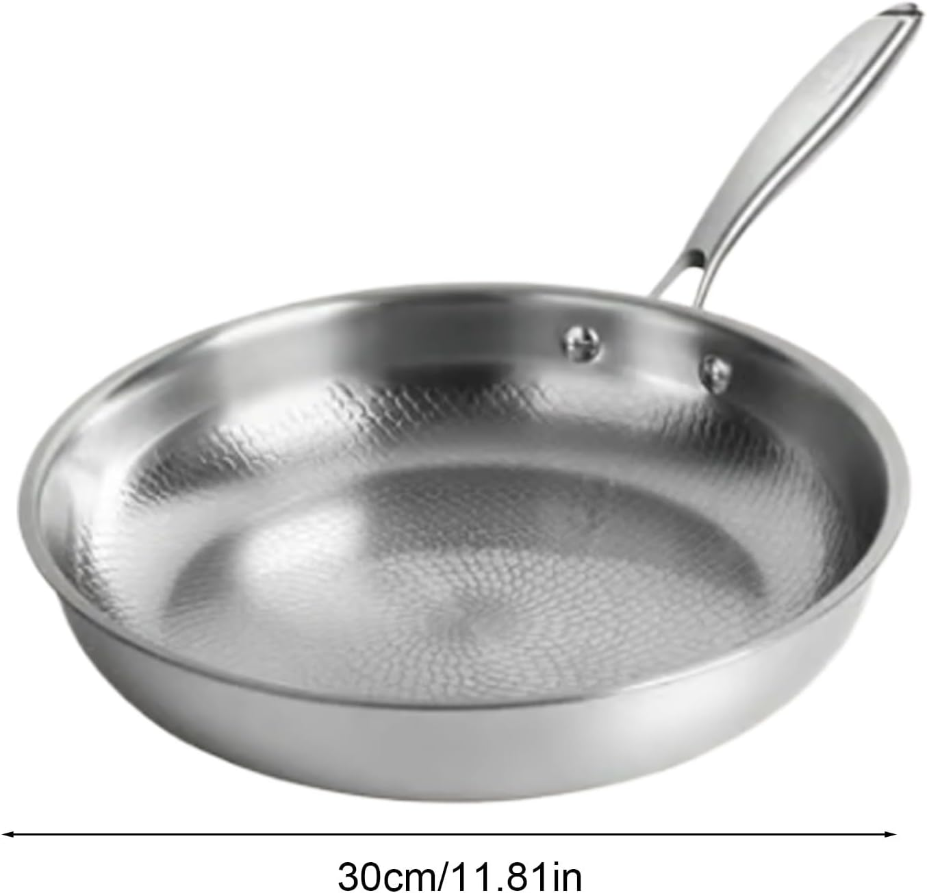 Cooking Pan,Scratch-Resistant Cookware,Titanium Hammered Frying Skillet - for Kitchen Stove Cooking Pancake Breakfast Fish Steak Egg Meat Vegetable