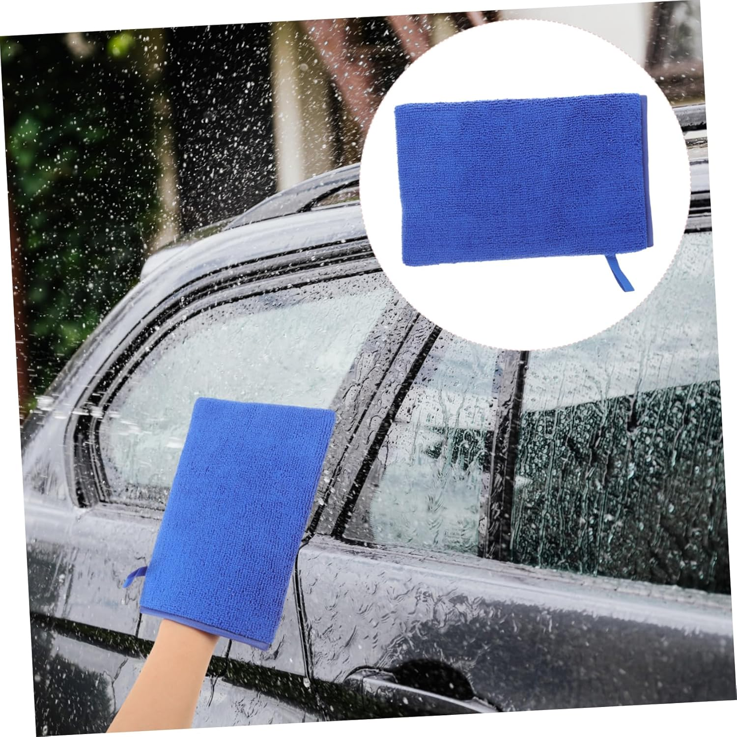 EXHUMKY Car Washing Gloves and Clay Towel Mitt for Automotive Detailing, Blue Sludge Removal Glove for Car Paint Cleaning and Polishing, Suitable for Vehicle Care and Maintenance image number 4