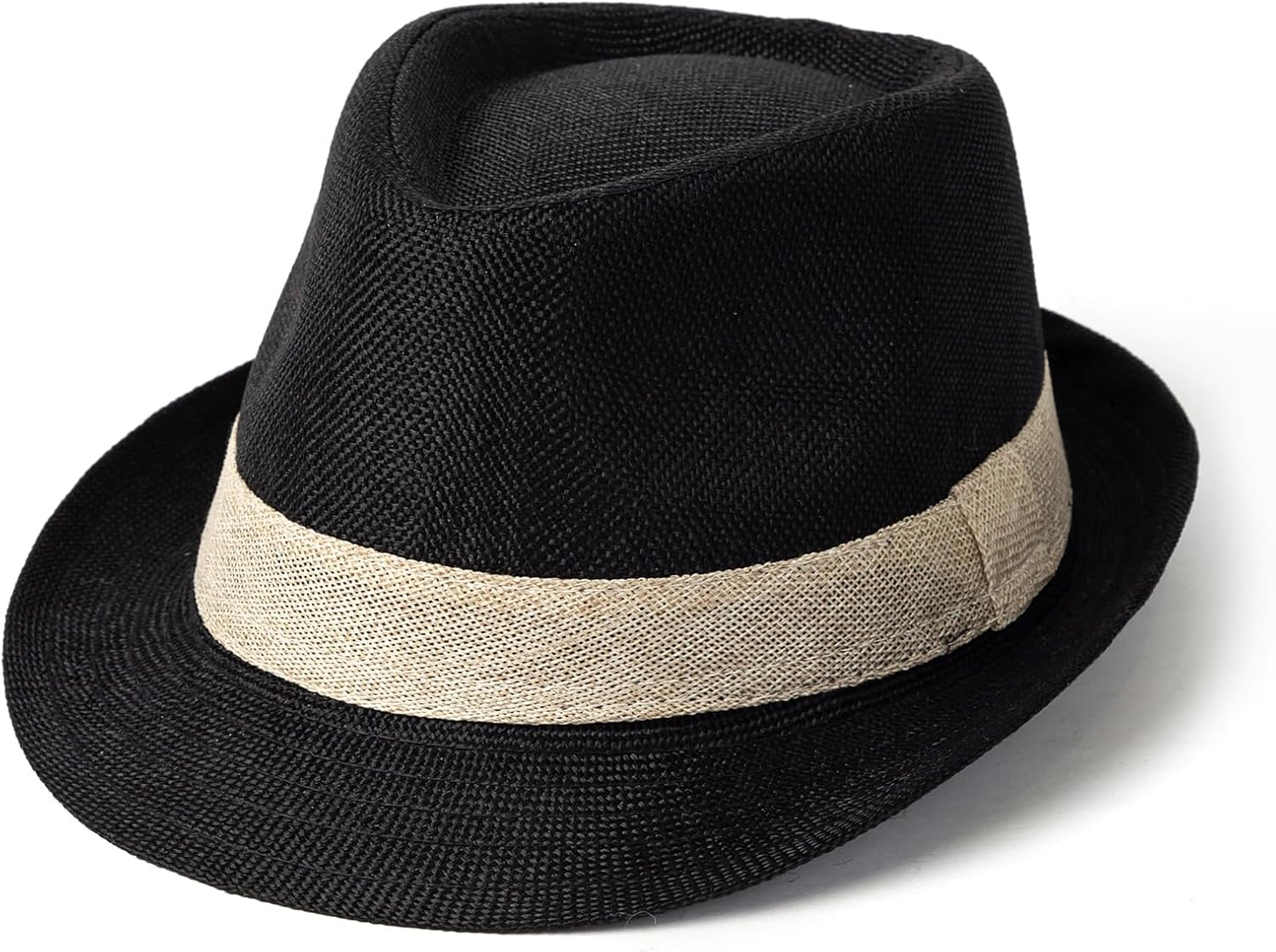 Lisianthus Fedora Hat for Men Panama Trilby Hat Short Brim Summer Sun Hat