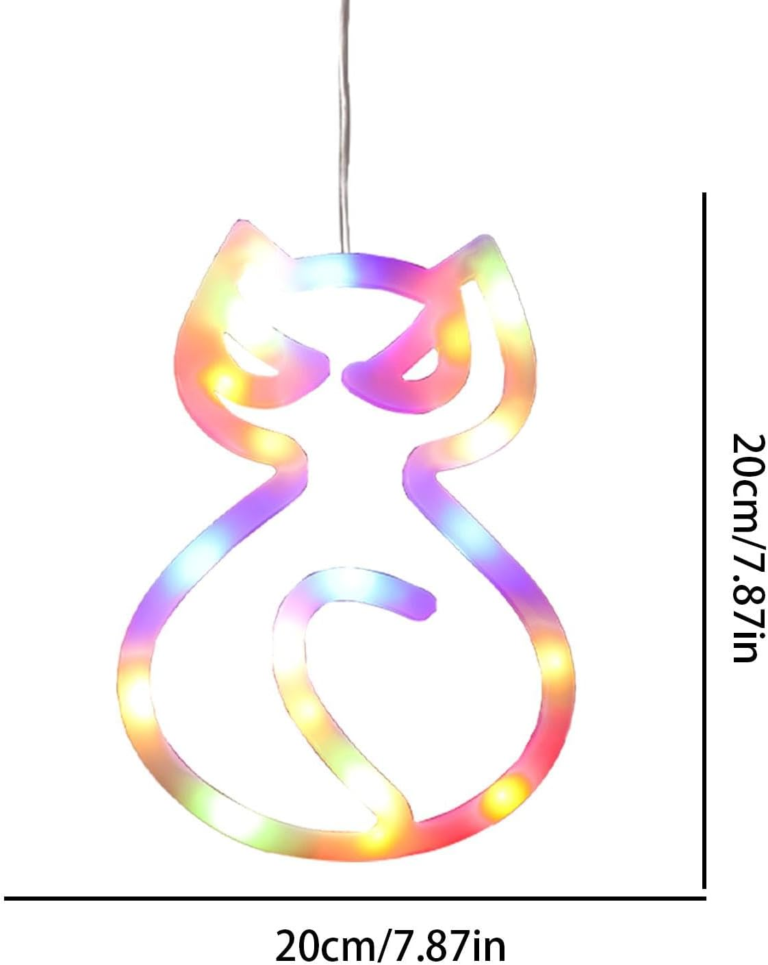 Halloween LED Window Lights - Cute Halloween Decoration Light - Cute Halloween Decoration Light, Halloween Window Silhouette Lights, Colorful Window Light for Halloween image number 3