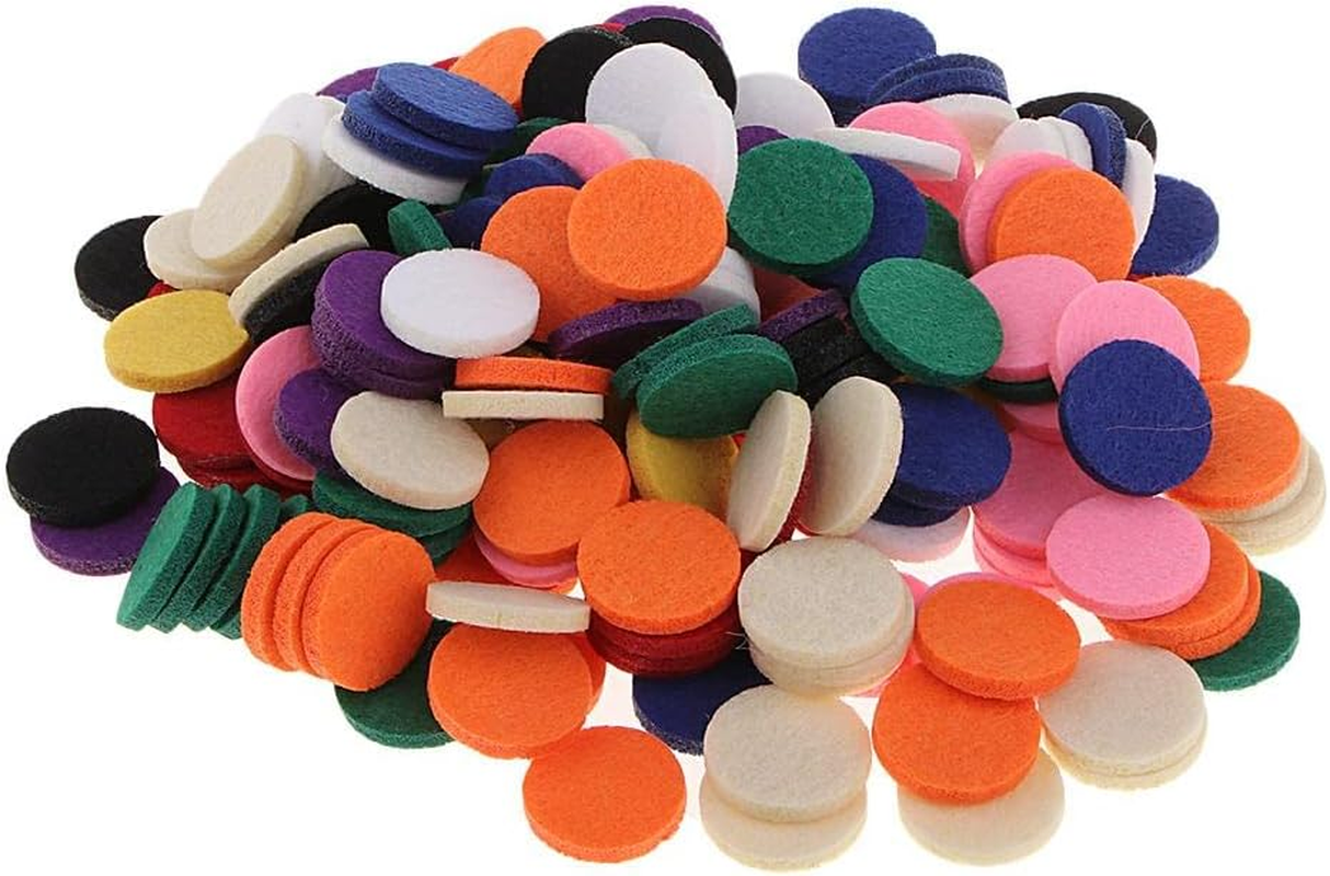 #N/A 200 Pads Locket Necklace Fragrance Essential Oil Diffuser Pendant Replacement Pad 21Mm Round, Mixed
