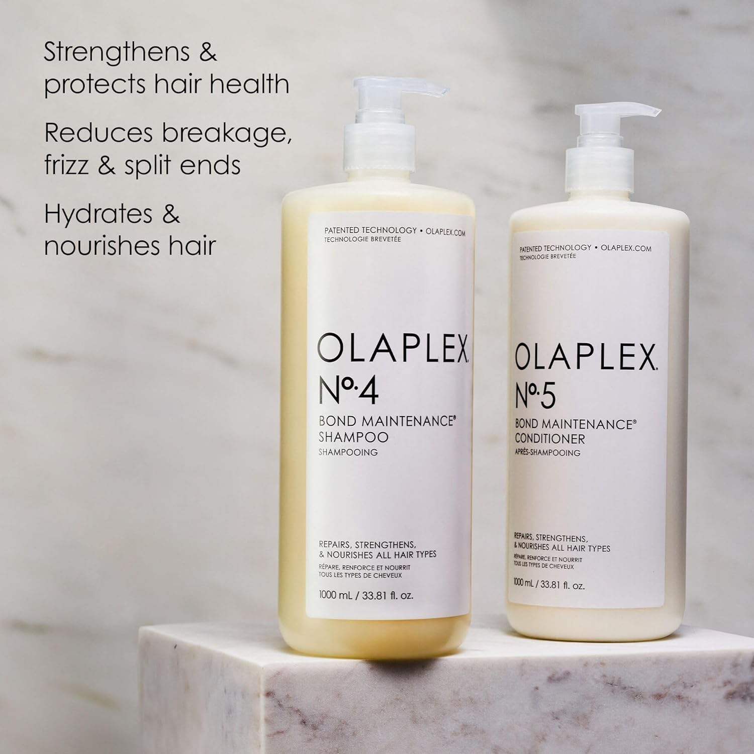 Olaplex No. 5 Bond Maintenance Conditioner, Repairs, Strengthens, & Nourishes All Hair Types, Leaving Hair Feeling Soft & Adds Shine, 1000Ml image number 6