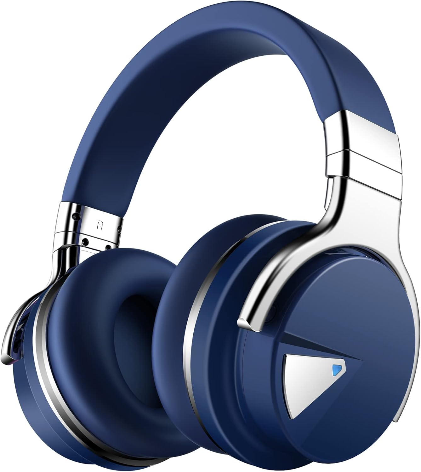 Silensys E7 Active Noise Cancelling Headphones Bluetooth Headphones with Microphone Deep Bass Wireless over Ear, Comfortable Protein Earpads, 30 Hours Playtime for Travel/Work, Navy