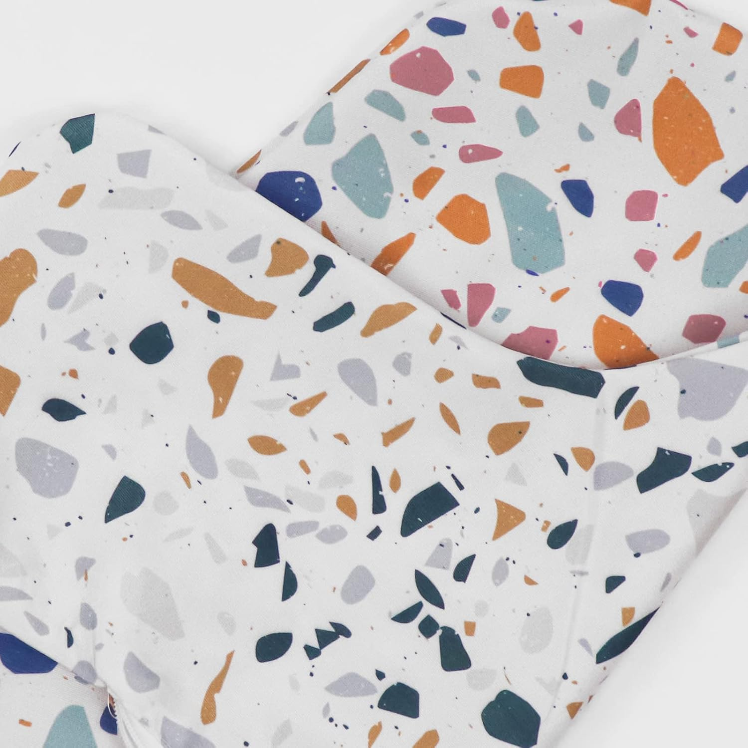 High Chair Cushion, Type High Chair Cover Pad, 2 Pieces Pad for High Chair,Highchair Cushion for IKEA Antilop Highchair, Built-In Inflatable Cushion (Fresh Leaves and Stone Flowers) image number 1