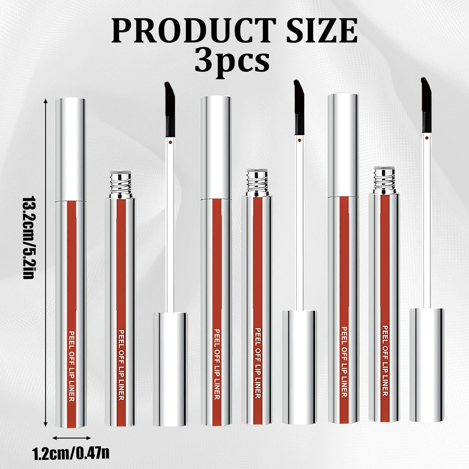 3-Pcs Lipsticks for Women, Long-Lasting Lip Tint & Lip Stain Peel Off, Matte Waterproof Formula for Daily Makeup & Special Occasions, Giftable Lip Contour Kit image number 6