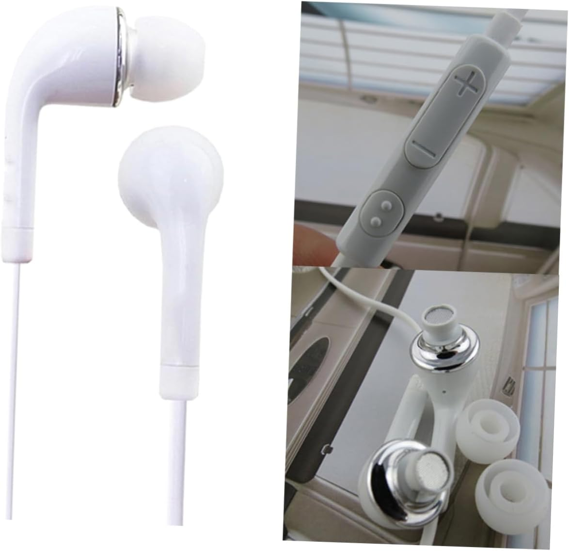 KOMBIUDA Running Headphones Microphone In-Ear Headset Port Hifi Stereo Bass Comfortable Sports Earbuds Sweatproof for Gym image number 1