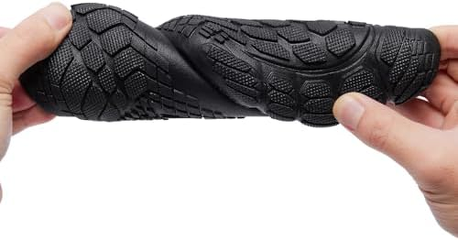 Racqua Water Shoes Beach Swim Surfing Outdoor Boat Lightweight Diving Pool Hiking Quick Dry Barefoot Women Men Breathable Shoes Slip on Sea Shoes Black 9 Women/8 Men