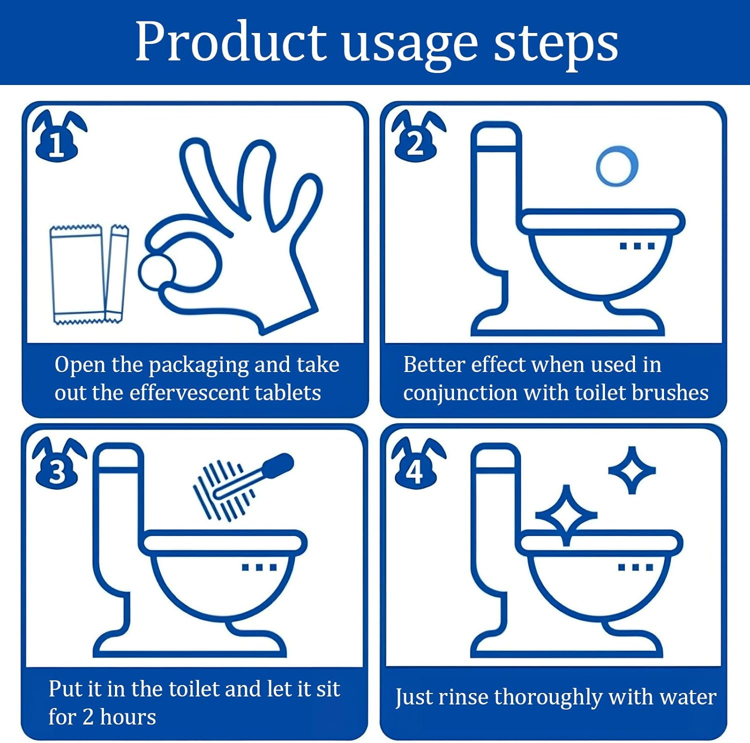 24-Pack Automatic Toilet Bowl Cleaner Tablets, Toilet Tablets, Bathroom Toilet Tank Cleaner Deodorizers, Apply to Clean Automatic Bowl, Provide You with Continuous Cleanliness image number 1