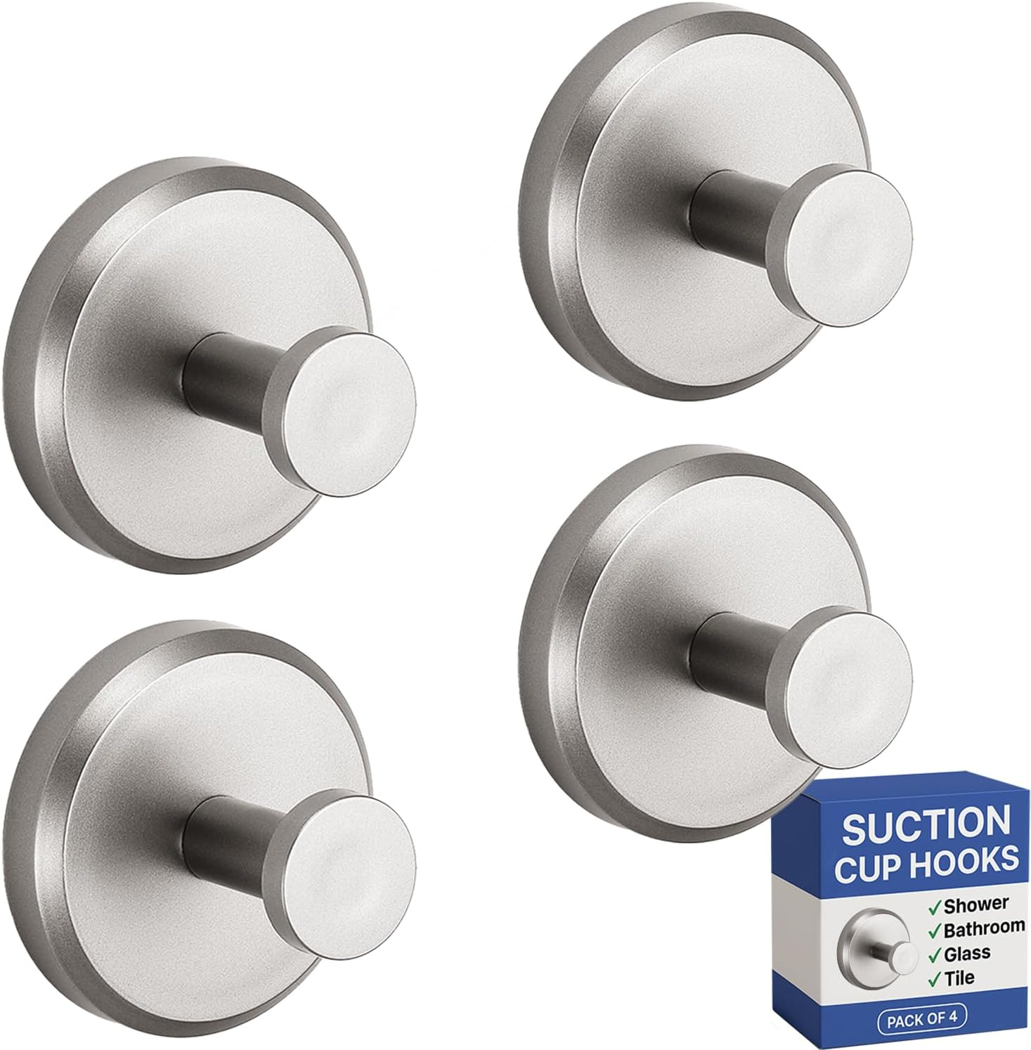 HOME so Robe Hooks Brushed Nickel 2Pk