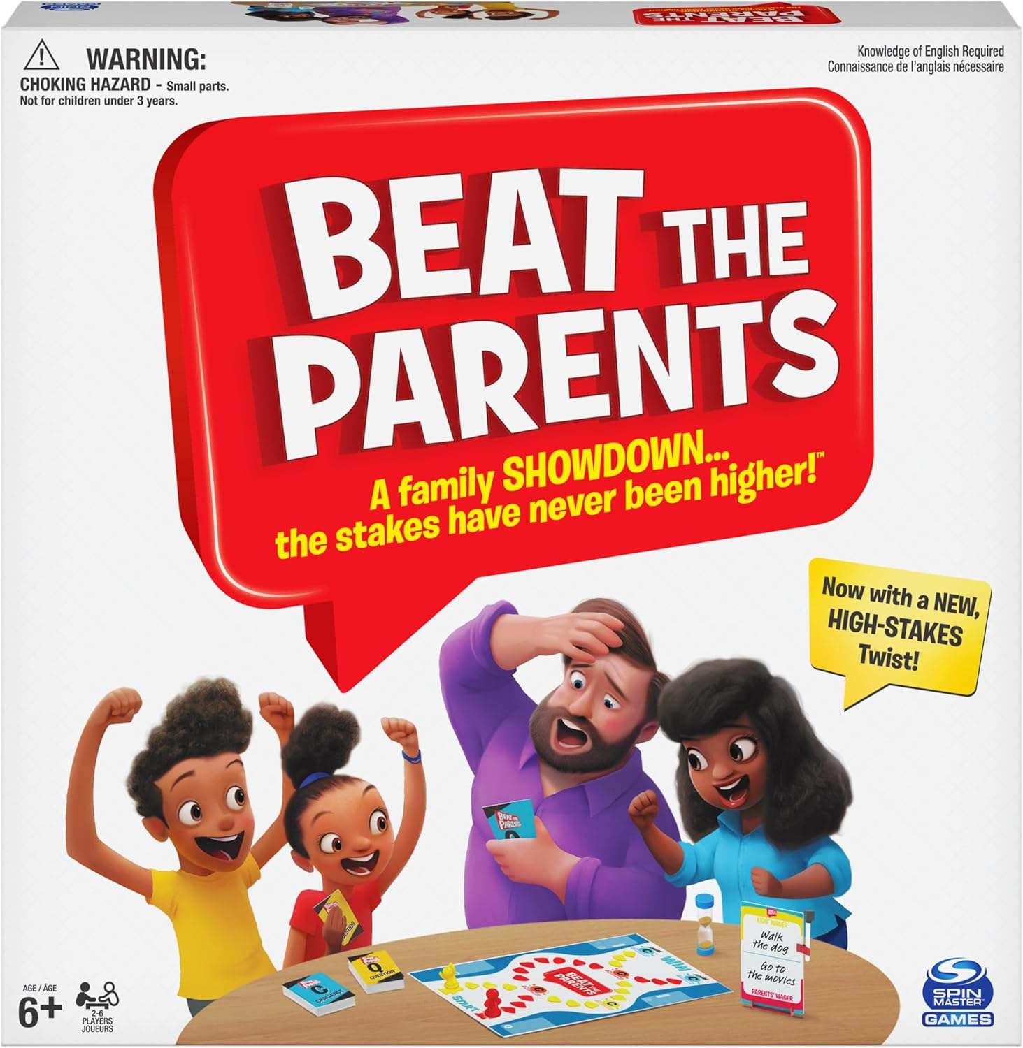Spin Master Games Beat the Parents Classic Family Trivia Game, Kids Vs Parents for Ages 6 and Up, 6061048 image number 4
