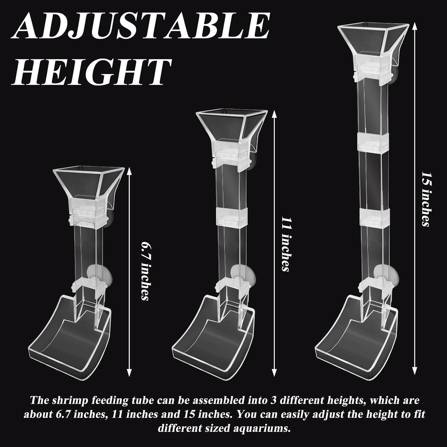 Aquarium Feeder Tube Set for Shrimp Feed Aquarium Feed Tube Kit Shrimp Feeder Bowl Set Pipe and Feed Bowl for Shrimp Food with Feeding Ring, Cleaning Brush