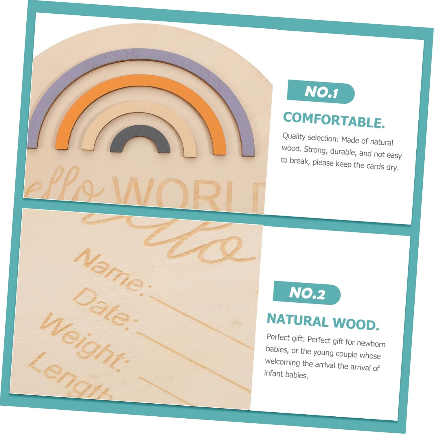 Milestone Sign Monthly Announcement Disc Safe Photo Prop for Newborns Unique for Parents Nursery Name Sign for Creative Milestone Capture image number 5