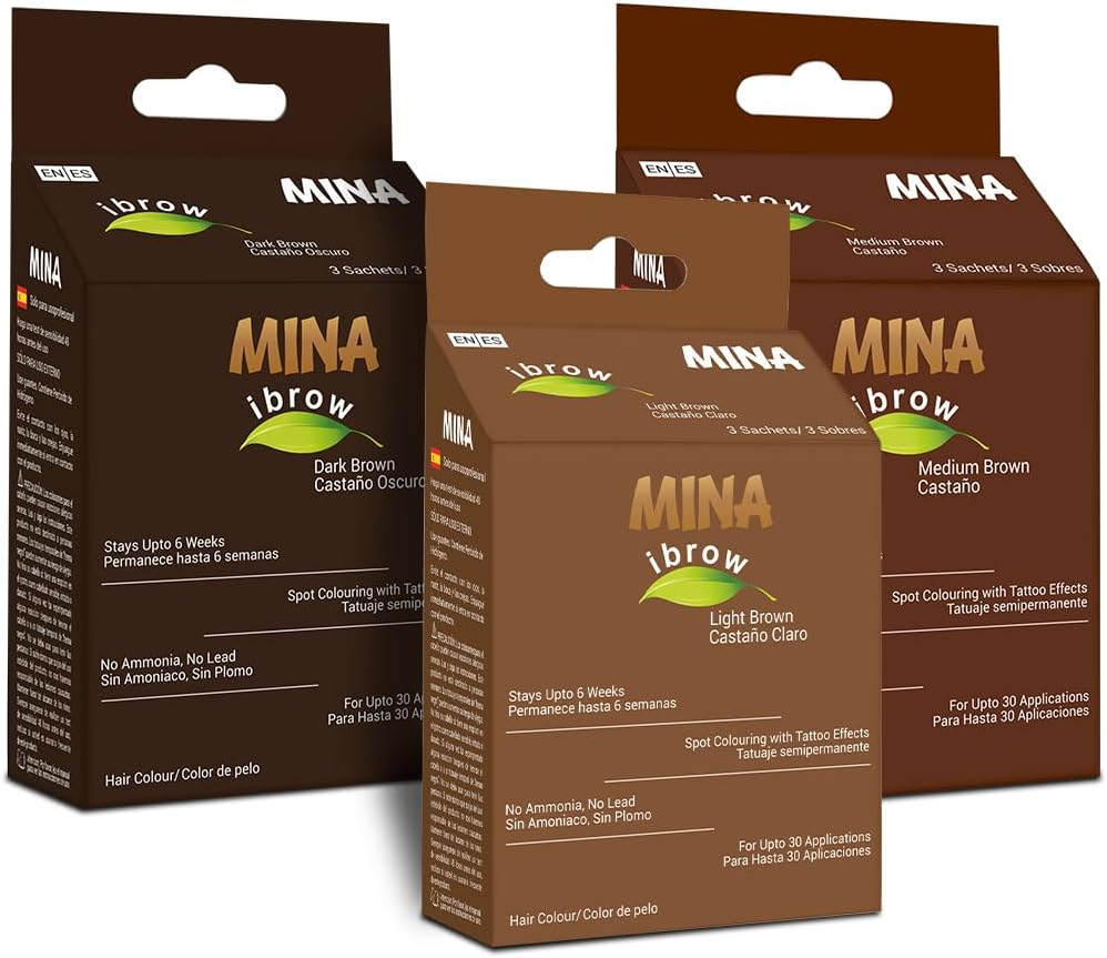 MINA Eyebrow Henna for Eyebrow Color and Tinting Kit Pack of (Pack of 3) image number 3