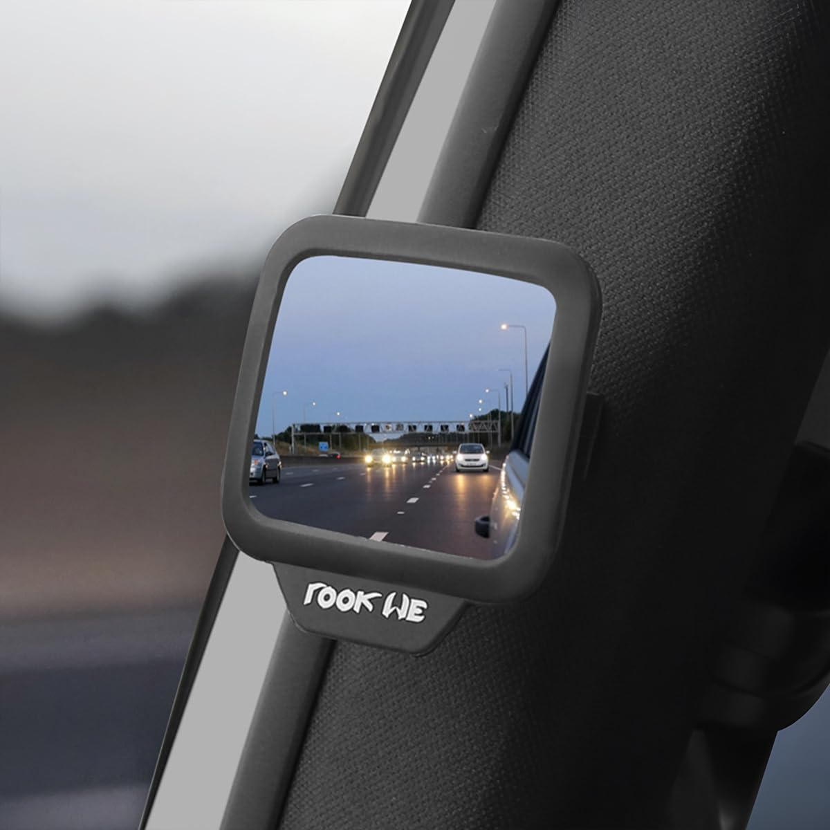 Zipelo Car Back Passenger Rear View Mirror, Car Blind Spot Mirror for Get-Off Door Open Safety, Car Second Row Rearview Mirror with Magnetic Base, Universal Wide Angle Rotatable Auxiliary image number 1