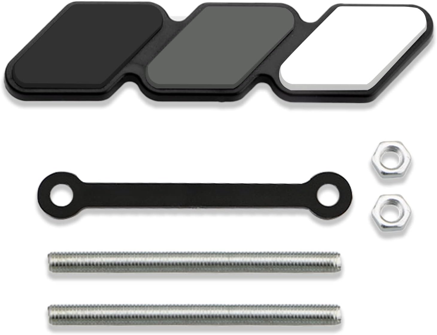 Middrivr TRD Grille Decor Badge, Tri-Color Grille Insert Trims, Emblem Decoration Accessories for Tacoma 4Runner Tundra Sequoia Rav4 Highlander (Grey) image number 4