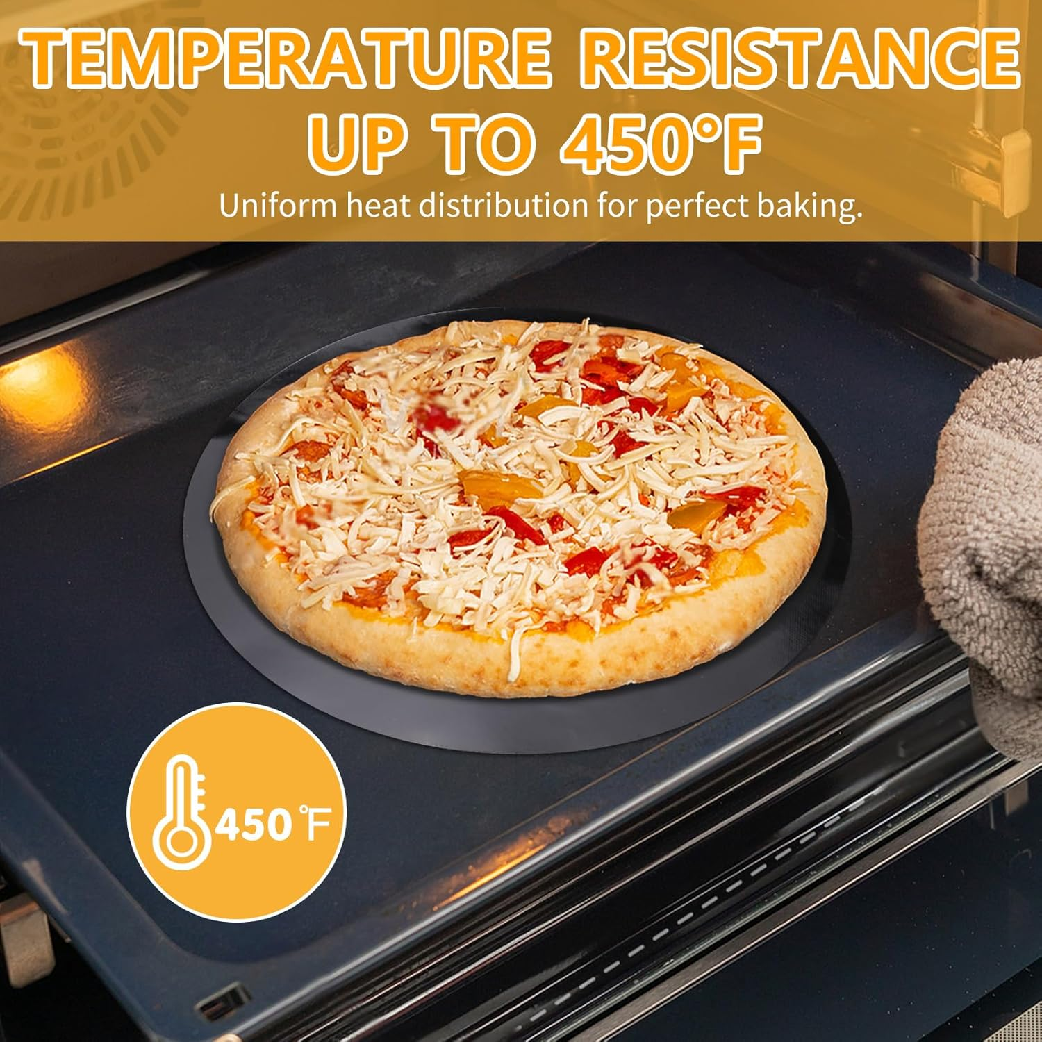 Silicone Baking Mat for Springform Pan 9 Inch, Silicone Baking Sheet, Baking Mats for Cheesecake Pans, Springform Pan Protector, Non Stick Baking Mat, Baking Tools (Black, Gray) image number 5