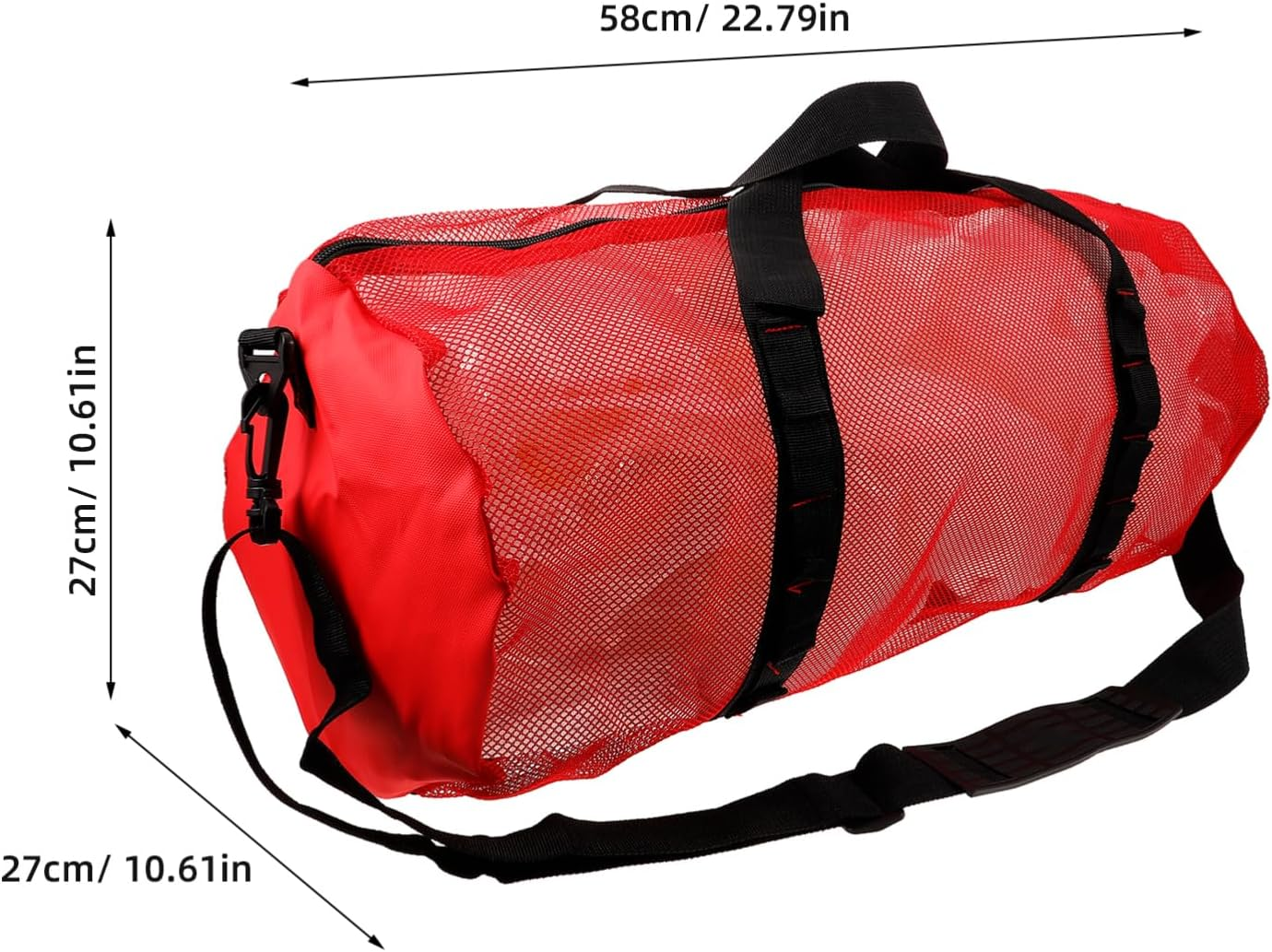 VANZACK Mesh Beach Tote Bag Drawstring Large Capacity for Pool Bag Organizer Storage for Shoes Towel Swim Gear Multi-Use image number 4