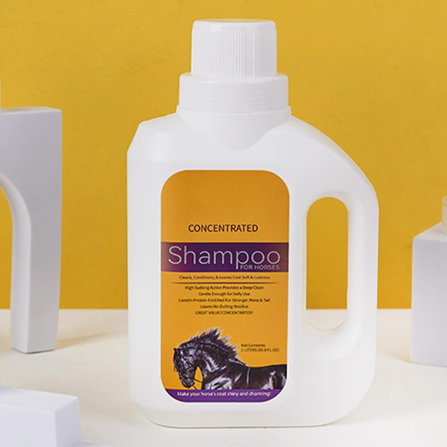 Horse Shampoo and Conditioner - Horse Shower Gel,1L Conditioning Grooming Body Wash for Skin Care Bathing Cleaning Mane Tail image number 2