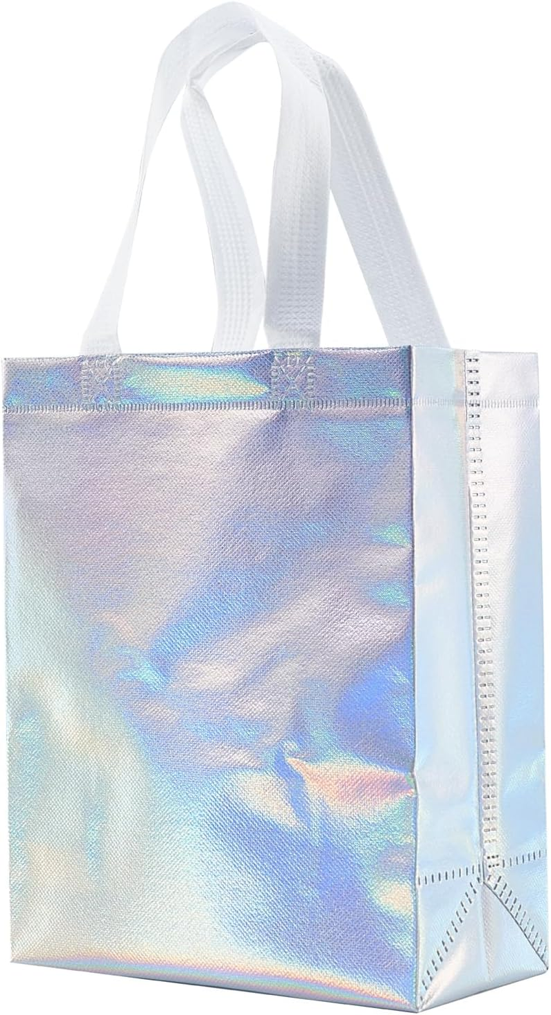 Mix Color Gift Bag Set of 12 Reusable Medium Size Favor Bags for Party Wedding Christmas 8X4X10 Inches image number 6