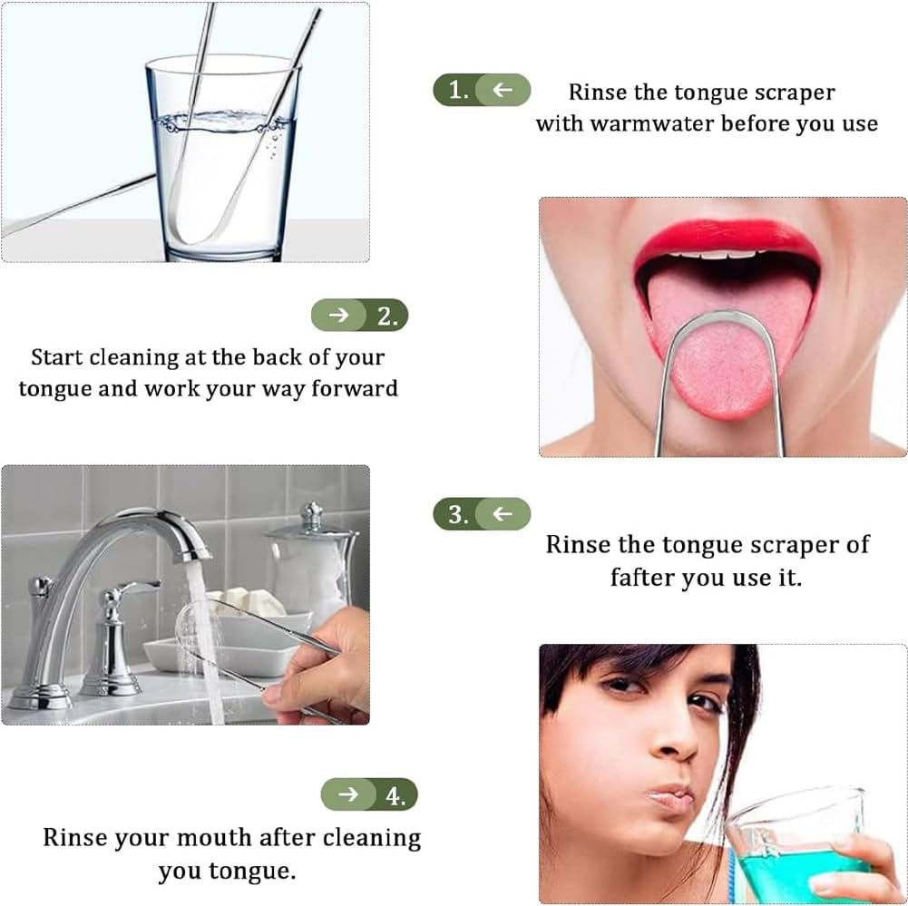Geli 2 Pack Tongue Scraper for Adults and Child,Reduce Bad Breath, Tongue Scrubber, Easy to Use, Tongue Cleaner for Oral Care & Hygiene image number 1