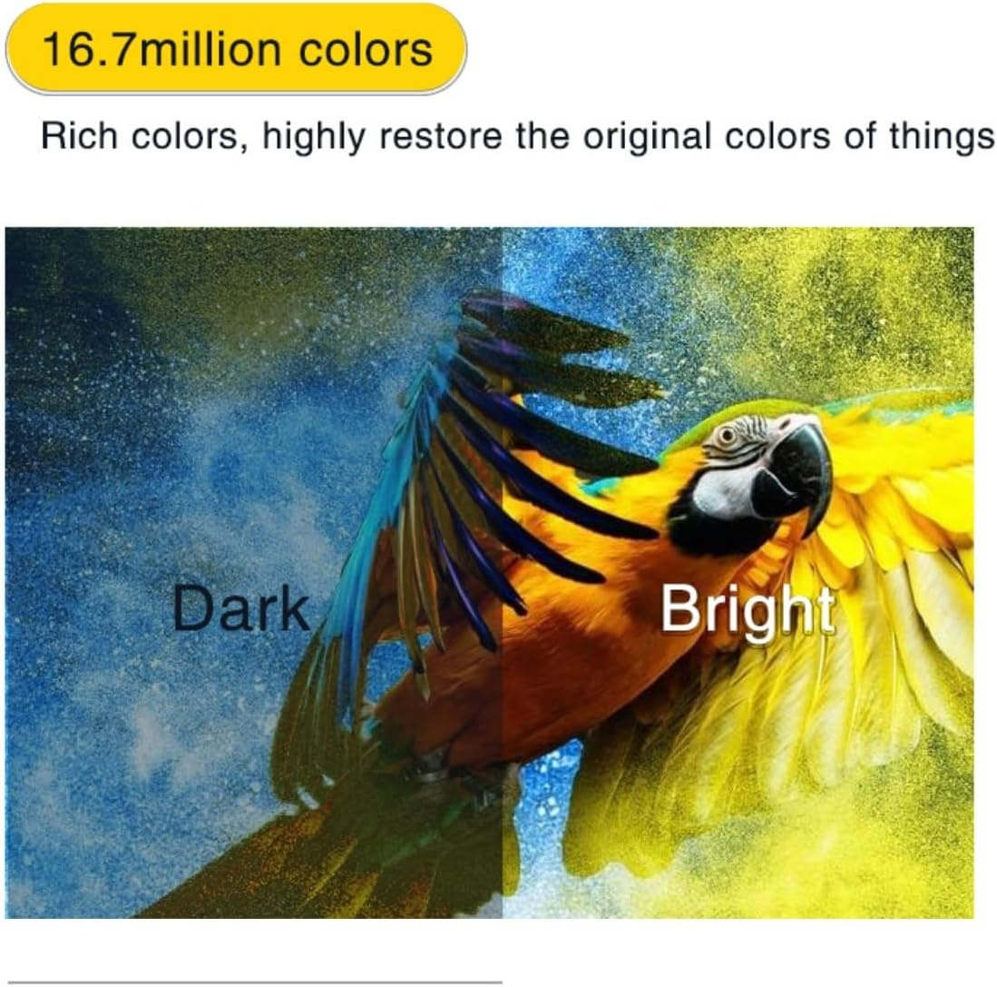 Portable Projector 1080P Full HD Supported Video Projector, Mini Projector Outdoor Home Theater Movie Projector, Compatible with HDMI, USB, AV, Smartphone/Tablet/Laptop Phone Projector (Yellow) - White image number 4