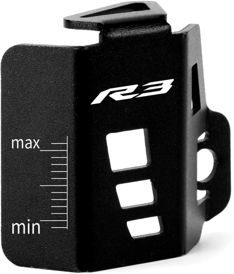 Motorcycle Rear Brake Fluid Reservoir Pump Oil Cap Guard Cover Compatible with YAMAHA YZF R3 2015-2023 2024 | Gas Tank Protectors YZF-R3 YZFR3 Accessories (Black) image number 2