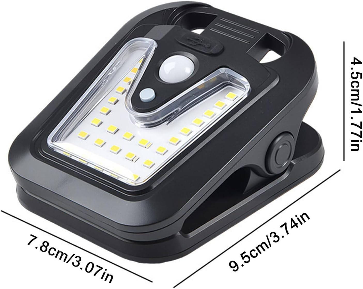 Outdoor Solar Motion Lights | USB Electric Torch,Auto on off Waterproof 4 Modes Clip Solar Lamp - for Garden Patio Fence Yard Deck Porch Pathway Stair Balcony Walkway Lawn Landscape image number 1