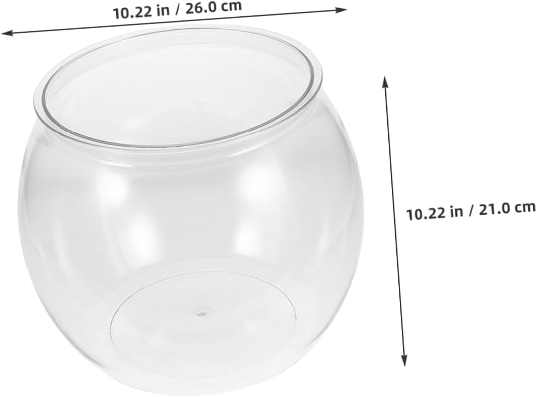 FUTUREORYY Transparent Betta Tank Multi Function Goldfish Aquarium Bowl for Small Aquatic Pets Clear Plastic Fish Tank for Goldfish and Turtles Compact Desktop Decorative Aquarium With image number 1