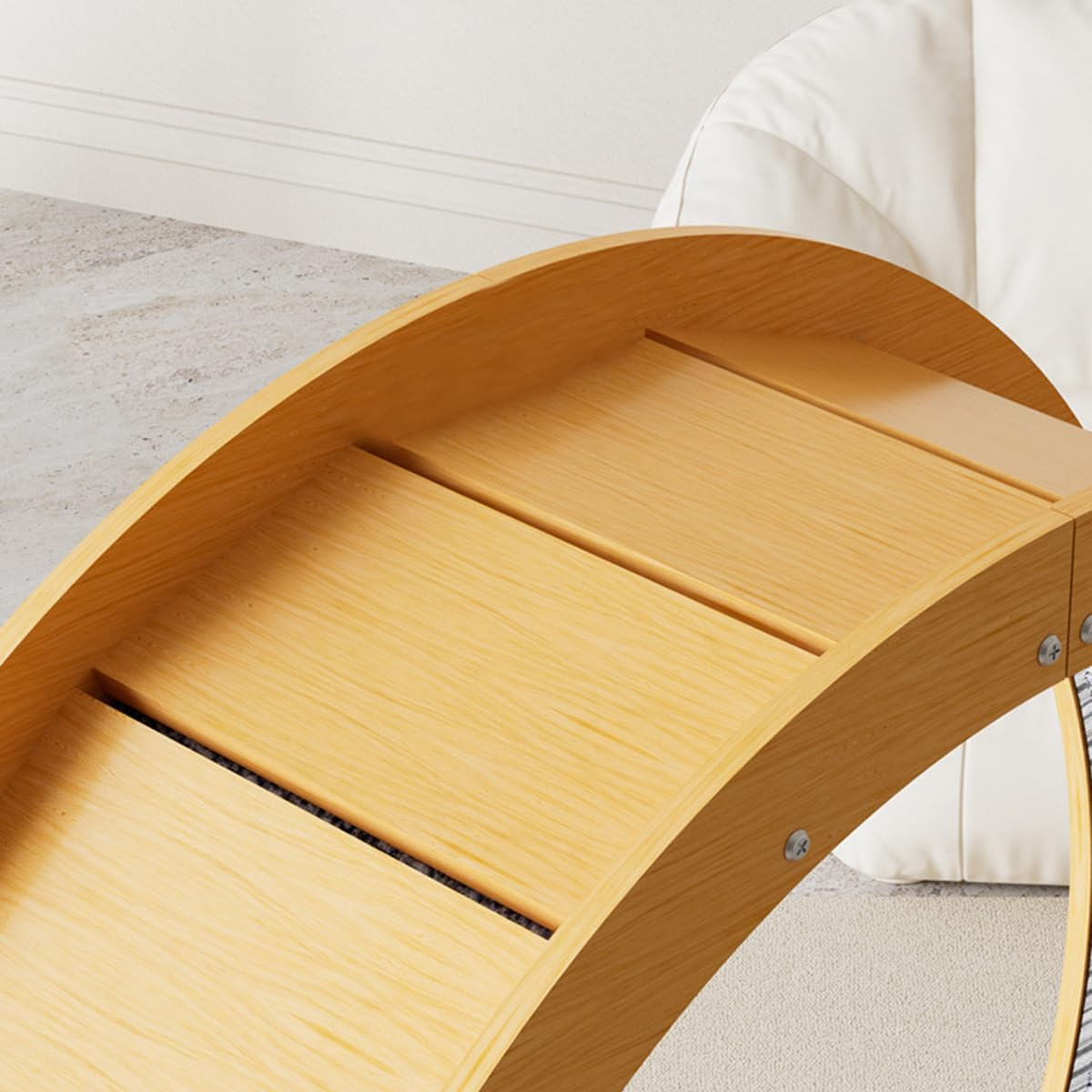 AIMALL Advanced Cat Treadmill: High-Quality Wooden Fitness Wheel with Silent Roller & Anti-Clip Features for Active Cats, Measuring 37X34.25 Inches image number 5