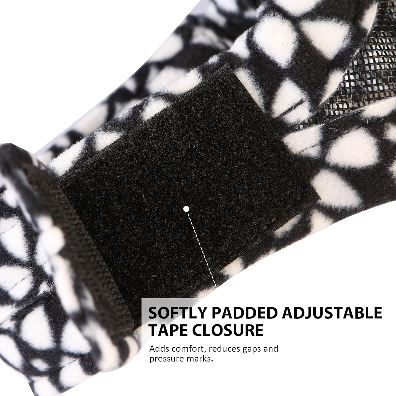 Harrison Howard Cattle Livestock Fly Mask Breathable Mesh Padded Edging with Fun Patterns Large Spacing Forelock Opening Design Adjustable Fit for Cattle Deep Grey - Deep Grey image number 5