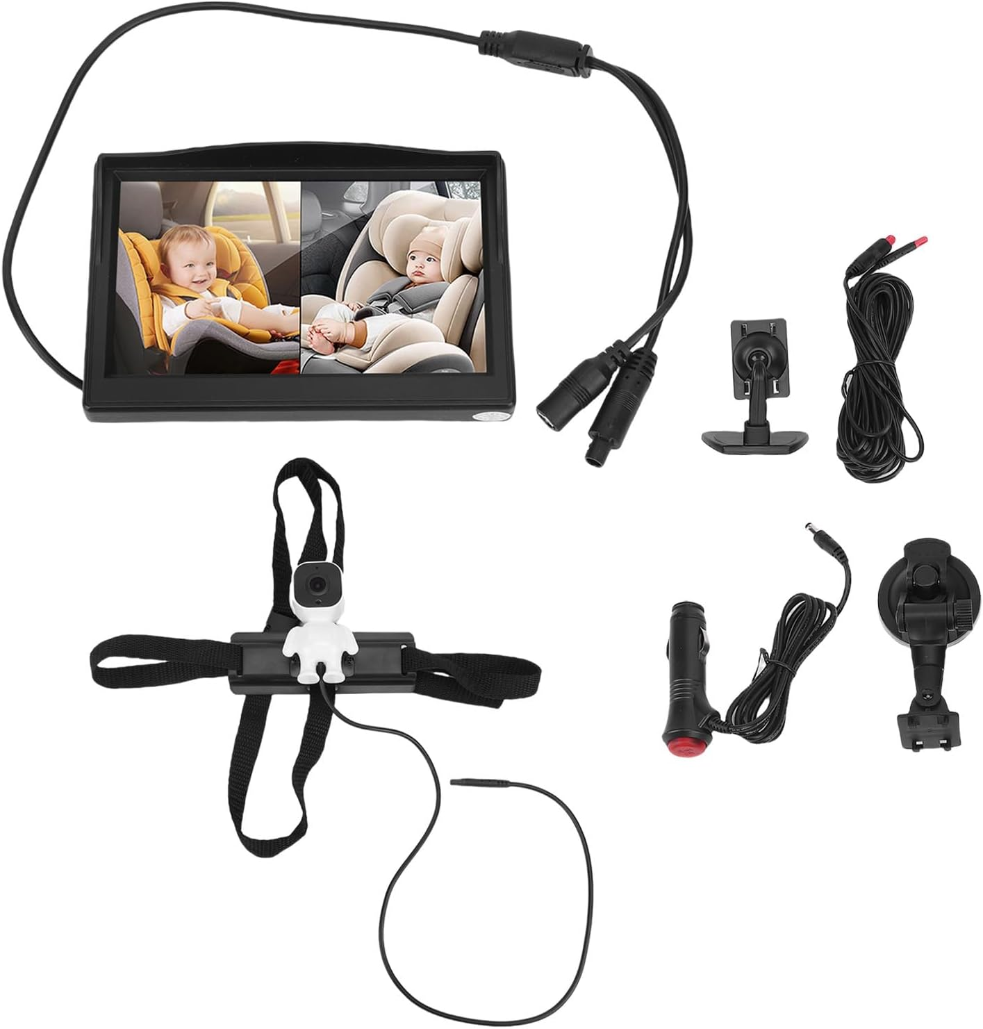 Baby Car Camera 5 Inch HD Display Night Vision Safety Camera Infant Display Driving image number 6