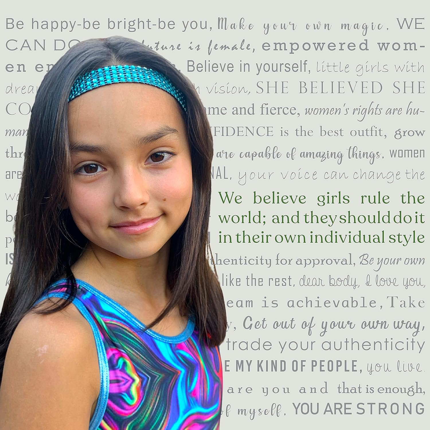 FROG SAC 4 Rhinestone Headbands for Girls, Adjustable Non Slip Gymnastics Sports Headband for Kids, Sparkly Little Girl Gymnast Hair Bands Accessories, Dance Sport Bling Hairbands image number 5