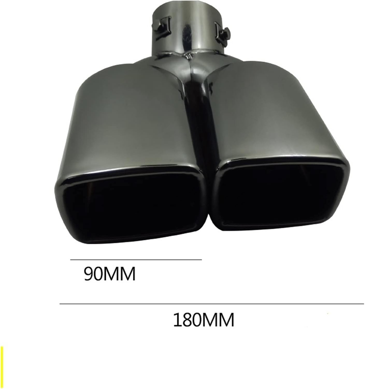 Muffler 1PC 63Mm Universal Car Exhaust Systems Nozzle Muffler Tip Pipe Tailpipe Stainless Steel Auto Accessories Gloss Black Bend image number 1