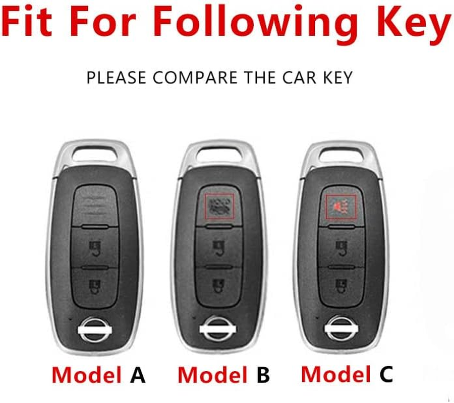 Ontto TPU Car Key Case Fit for Nissan Qashqai Altima Teana Ariya X-Trail T33 Qashqai J12 2022 2023 Smart Key Box Key Shell Key Holder Keychain Accessories Protector 3 Button - A-White image number 4