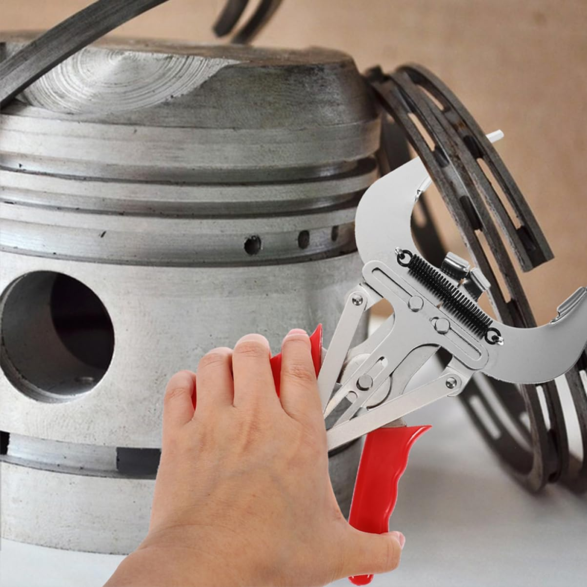 HORIALENCE Piston Ring Installation Pliers and Expander Tool, Small Car Automotive Piston Ring Adjusting and Compressor Pliers for Motorcycle and Auto Repair image number 5