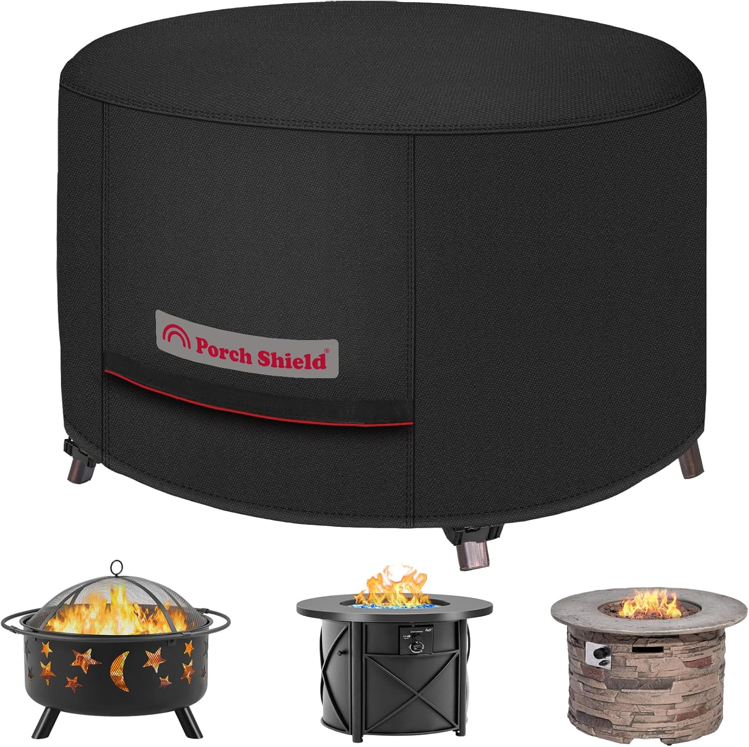 Porch Shield Square Patio Fire Pit Cover Fade Resistant Waterproof Outdoor Firepit Cover 36 X 36 Inch for Gas Propane Fire Table