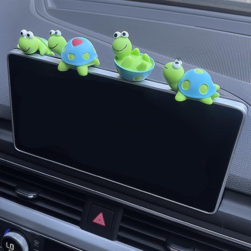 Car Rearview Mirror Accessories, Cute Turtle Dashboard Decor, Car Ornament, Car Accessories Aesthetic, Interior Decoration Accessories for Car Rearview Mirror and Dashboard, Funny Ornament Gifts image number 2