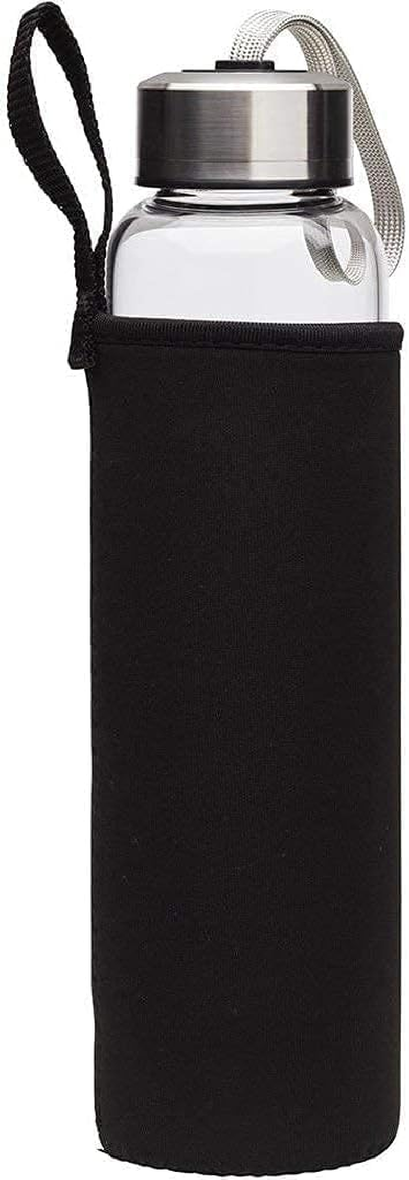 SAOI Crystal Water Bottle - Rose Quartz Gemstone Infused Elixir - Natural Wellness Healing - Glass/Stainless Steel - Water Bottle W/ Amethyst image number 2