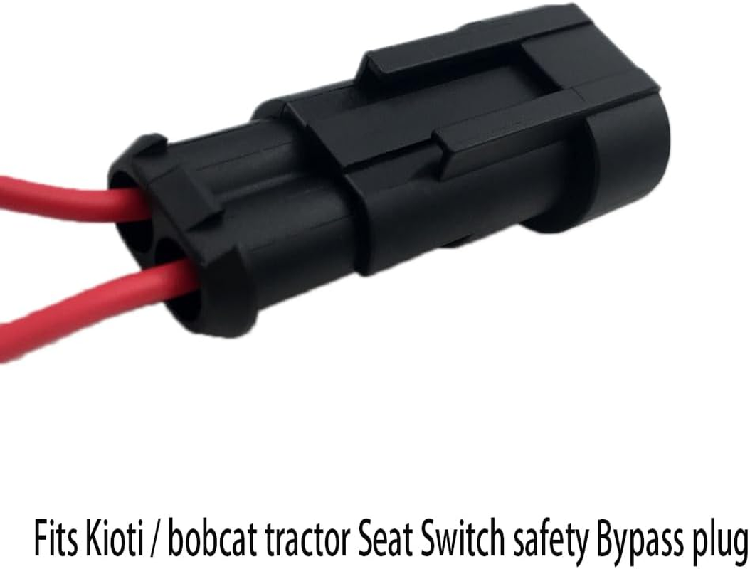 Ajnlx 3PCS Plug Connector Compatible with Kioti/Bobcat Tractor Seat Switch Safety Bypass image number 2