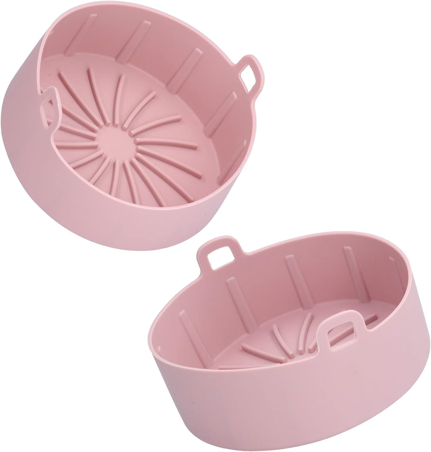 Omabeta Silicone Fryer Basket Tray with Efficient Air Circulation for Convenient Cooking, Reusable Silicone Pot,16 * 16 * 7.5Cm 6.3 * 6.3 * 3In,Pink image number 2