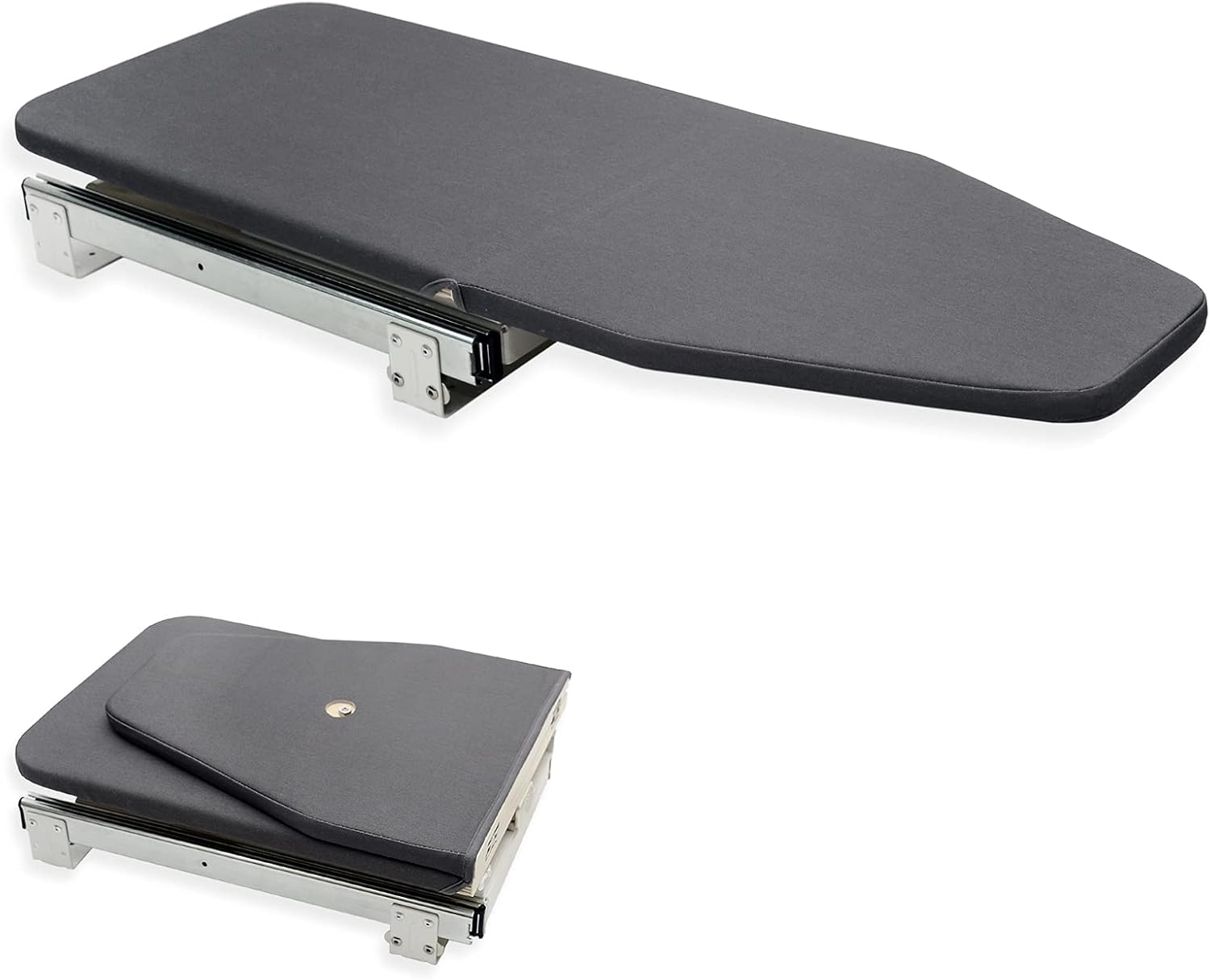 AKOZLIN Retractable Pull Out Ironing Board Closet Sliding Out Swivel Iron Board with Heat Resistant Ironing Cover, Board Size: 31.88"&times;13" image number 5