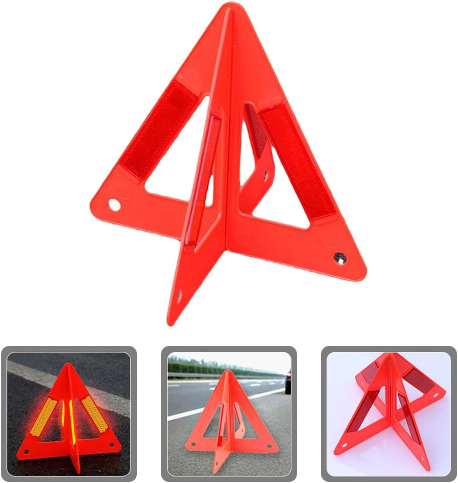 3Pcs Triangle Warning Signs Reflective Roadside Auto Warning Triangle for Car Emergency Safety Use
