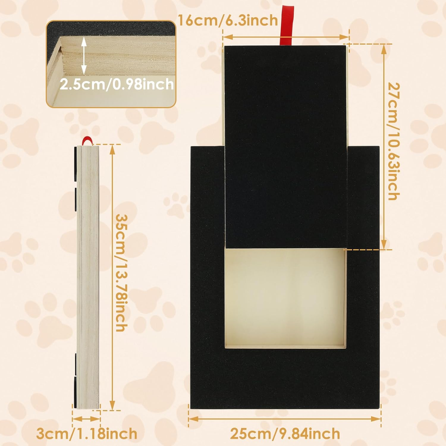 Dog Scratch Pad for Nails with Built-In Snack Box - Pet Nail File Board for Small and Medium Dogs image number 6