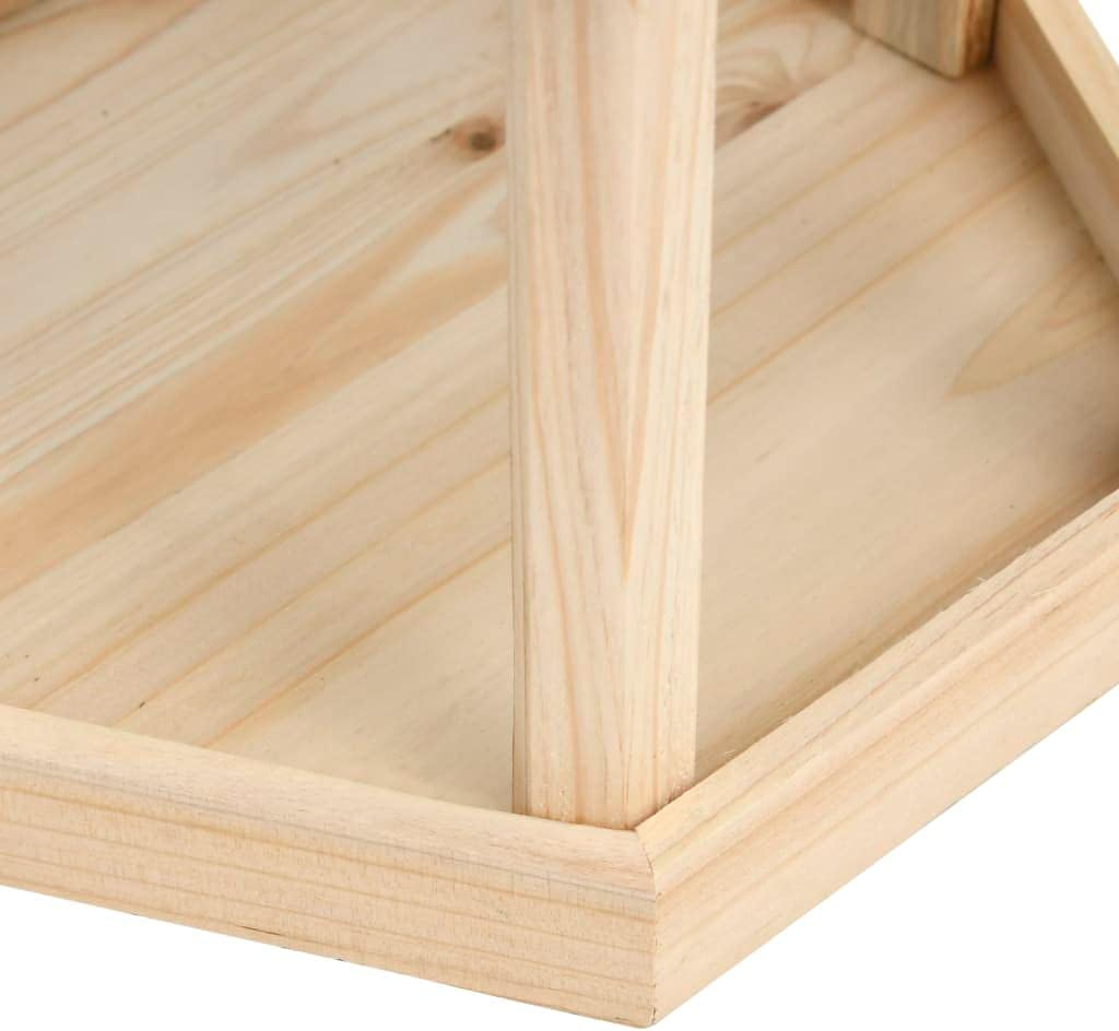 Standing Bird Feeder Solid Firwood 33X110 Cm Outdoor Garden Decor Wildlife image number 2